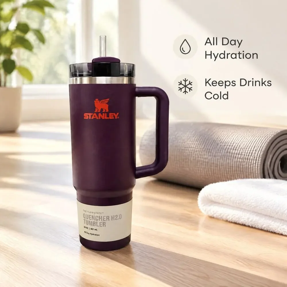 Stanley Quencher H2.0 FlowState Tumbler 30 oz Deep Purple Stainless Steel